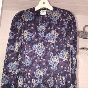 Laura Ashley NEW Classic Purple Flower Dress